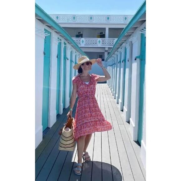 Figue Tahlia Ruffle Flutter Sleeve High-Low Dress NWT Sz. S - Picture 2 of 11